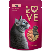 Пауч за котки My Love Adult cat with rabbit in gravy със Заешко месо в сос